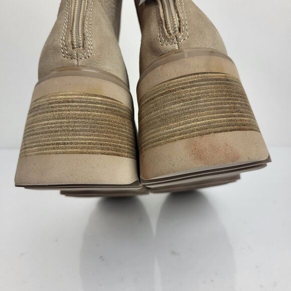 Dolce Vita Women Martey waterproof Boots Booties Chunky Block Heel Suede Zip 6.5 - Picture 6 of 15